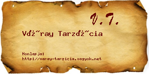 Váray Tarzícia névjegykártya